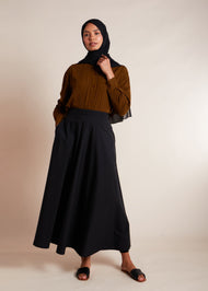 Cotton Skirt Black