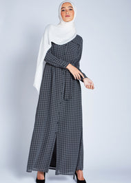 Grey Check Maxi | Maxi Dresses | Aab Modest Wear