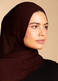 Chestnut Chiffon Silk Hijab