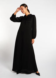 Crinkled Abaya Black