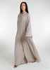 Crinkled Open Abaya Sand