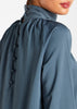 Crystal Blue Pleat Abaya