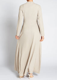 Cream Maxi Dress | Maxi Dresses | Aab Modest Wear