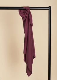 Tie Back Hijab Aubergine