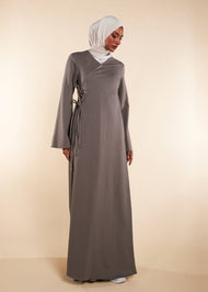 Side Tie Cover Up Grey