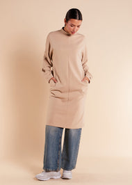 Loose Fit Knit Midi Cream