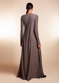 Mulberry Abaya Dark Grey