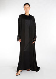 Black Orchid Open Abaya | Abayas | Aab Modest Wear