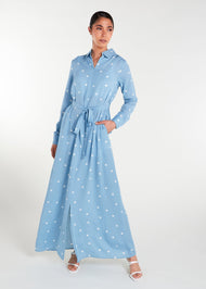 Blue Sky Polka Maxi