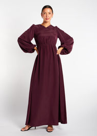 Sweetheart Neck Maxi Plum