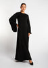 Textured Fan Sleeve Abaya